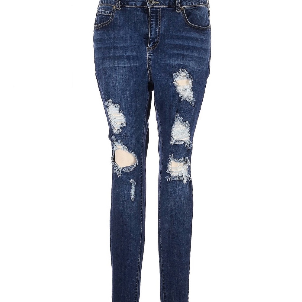 Lovesick skinny high waisted distressed jeans size 16